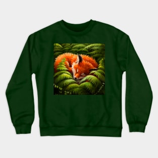 Fox among ferns 2 Crewneck Sweatshirt